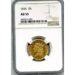 Half Eagles---Classic Head, 1834-1838 -Gold- 5 Dollar (3)
