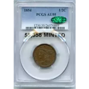 Half Cents -Braided Hair 1840-57 -Copper (3)