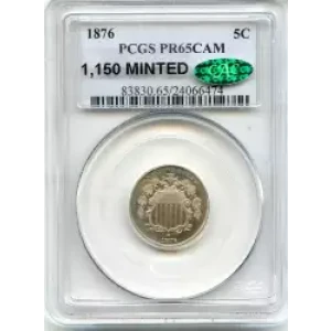 Nickel Five Cent Pieces-Shield 1866-1883 (3)