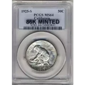 Classic Commemorative Silver--- California Diamond Jubilee 1925 -Silver- 0.5 Dollar (3)