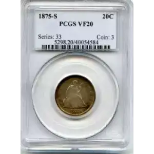 Twenty Cent Pieces-Liberty Seated 1875-1878 (3)