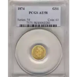 Gold Dollars---Indian Princess Head, Large Head 1856-1889 -Gold- 1 Dollar (3)