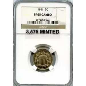 Nickel Five Cent Pieces-Shield 1866-1883 (3)