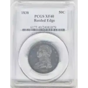 Half Dollars---Capped Bust, Reeded Edge 1836-1839 -Silver- 0.5 Dollar (3)