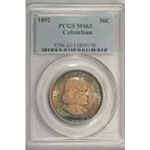 Classic Commemorative Silver--- World's Columbian Exposition Half Dollar 1892 - 1893 -Silver- 0.5 Dollar (3)