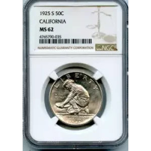 Classic Commemorative Silver--- California Diamond Jubilee 1925 -Silver- 0.5 Dollar (3)