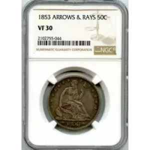 Half Dollars---Liberty Seated 1839-1891 -Silver- 0.5 Dollar (3)