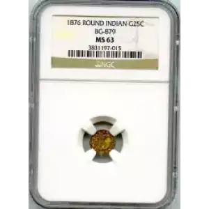 Territorial Gold -California Small Denomination Gold-Quarter Dollar Round-Indian Head -Gold- 0.25 Dollar (3)