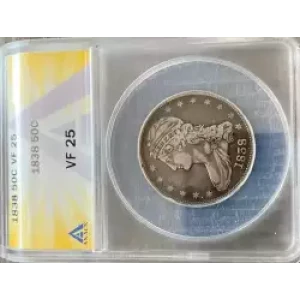 Half Dollars---Capped Bust, Reeded Edge 1836-1839 -Silver- 0.5 Dollar (3)