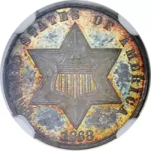 Silver Three Cent Pieces Trimes-1851-1873 (3)