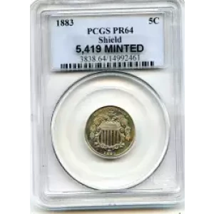 Nickel Five Cent Pieces-Shield 1866-1883 (3)