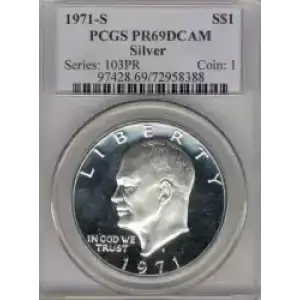 Dollars---Eisenhower 1971-1978 Copper-Nickel- 1 Dollar (3)