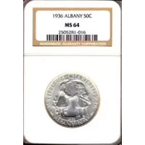 Classic Commemorative Silver--- Albany, New York, Charter 1936 -Silver- 0.5 Dollar (3)