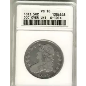 Half Dollars---Capped Bust, Reeded Edge 1836-1839 -Silver- 0.5 Dollar (3)