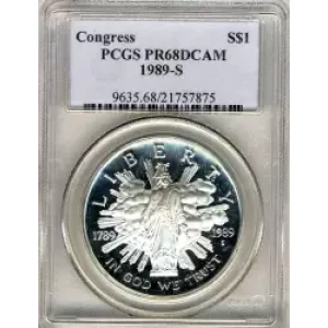 Modern Commemoratives --- Congress Bicentennial 1989-Silver- 1 Dollar (3)