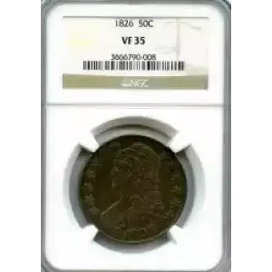 Half Dollars---Capped Bust, Reeded Edge 1836-1839 -Silver- 0.5 Dollar (3)