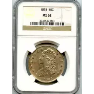 Half Dollars---Capped Bust, Reeded Edge 1836-1839 -Silver- 0.5 Dollar (3)