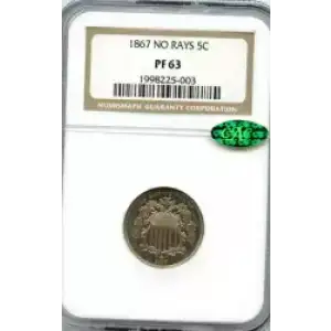 Nickel Five Cent Pieces-Shield 1866-1883 (3)