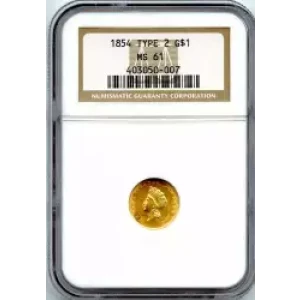 Gold Dollars---Indian Princess Head, Small Head 1854-1856 -Gold- 1 Dollar (3)