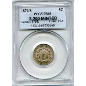 Nickel Five Cent Pieces-Shield 1866-1883 (3)