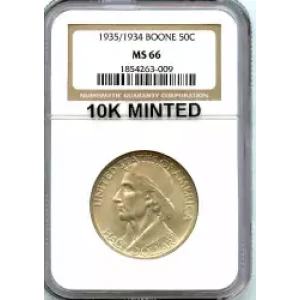 Classic Commemorative Silver--- Daniel Boone Bicentennial 1934-1938-Silver- 0.5 Dollar (3)