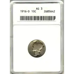 Dimes---Winged Liberty Head or Mercury 1916-1945 -Silver- 1 Dime (3)