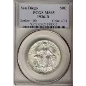 Classic Commemorative Silver--- California Pacific International Exposition 1935-1936-Silver- 0.5 Dollar (3)