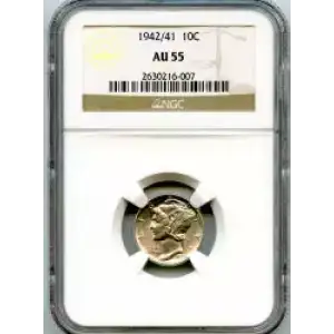 Dimes---Winged Liberty Head or Mercury 1916-1945 -Silver- 1 Dime (3)