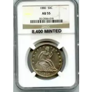 Half Dollars---Liberty Seated 1839-1891 -Silver- 0.5 Dollar (3)