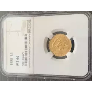 Three Dollar Gold Pieces---Indian Princess Head 1854-1889 -Gold- 3 Dollar (3)