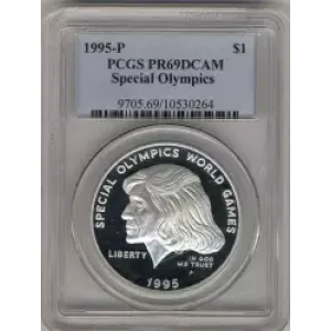 Modern Commemoratives --- Special Olympics World Games 1995 -Silver- 1 Dollar (3)