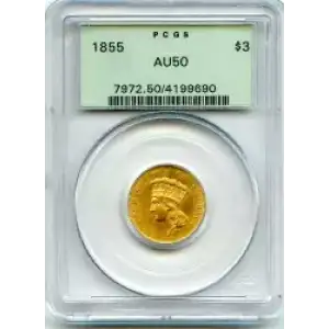 Three Dollar Gold Pieces---Indian Princess Head 1854-1889 -Gold- 3 Dollar (3)