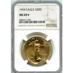 Gold Bullion-Gold Eagles--$50 Gold Eagle 1 oz -Gold- 50 Dollar (3)