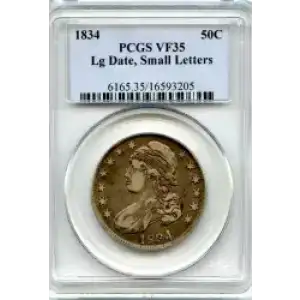 Half Dollars---Capped Bust, Reeded Edge 1836-1839 -Silver- 0.5 Dollar (3)