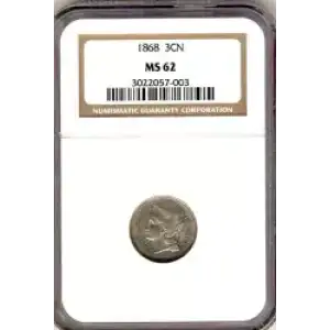 Nickel Three Cent Pieces 1865-1889 (3)