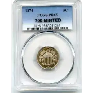 Nickel Five Cent Pieces-Shield 1866-1883 (3)