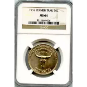 Classic Commemorative Silver--- Old Spanish Trail 1935 -Silver- 0.5 Dollar (3)