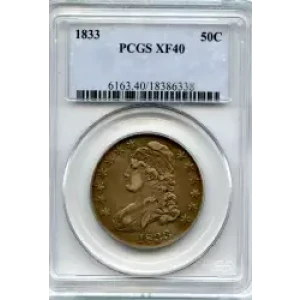 Half Dollars---Capped Bust, Reeded Edge 1836-1839 -Silver- 0.5 Dollar (3)