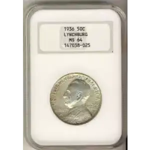 Classic Commemorative Silver--- Lynchburg, Virginia, Sesquicentennial 1936-Silver- 0.5 Dollar (3)