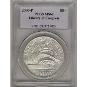 Modern Commemoratives --- Library of Congress Bicentennial 2000 -Silver- 1 Dollar (3)