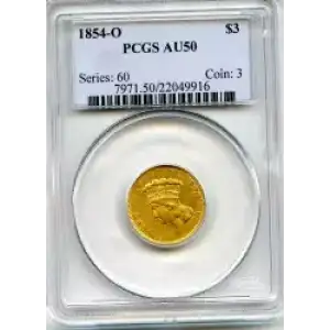 Three Dollar Gold Pieces---Indian Princess Head 1854-1889 -Gold- 3 Dollar (3)