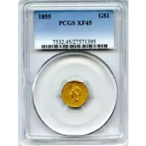 Gold Dollars---Indian Princess Head, Small Head 1854-1856 -Gold- 1 Dollar (3)