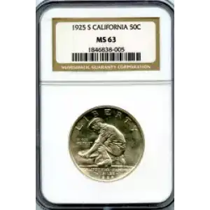 Classic Commemorative Silver--- California Diamond Jubilee 1925 -Silver- 0.5 Dollar (3)