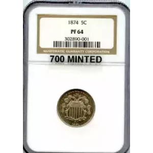 Nickel Five Cent Pieces-Shield 1866-1883 (3)