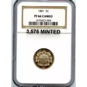 Nickel Five Cent Pieces-Shield 1866-1883 (3)