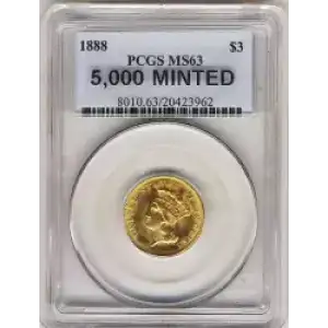 Three Dollar Gold Pieces---Indian Princess Head 1854-1889 -Gold- 3 Dollar (3)