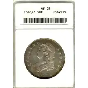 Half Dollars---Capped Bust, Reeded Edge 1836-1839 -Silver- 0.5 Dollar (3)