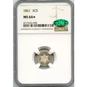 Silver Three Cent Pieces Trimes-1851-1873 (3)