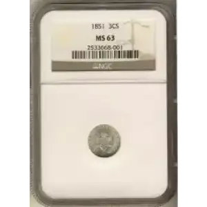 Silver Three Cent Pieces Trimes-1851-1873 (3)