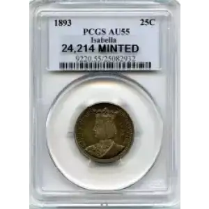 Classic Commemorative Silver--- World's Columbian Exposition, Isabella Quarter 1893-Silver- 0.25 Dollar (3)